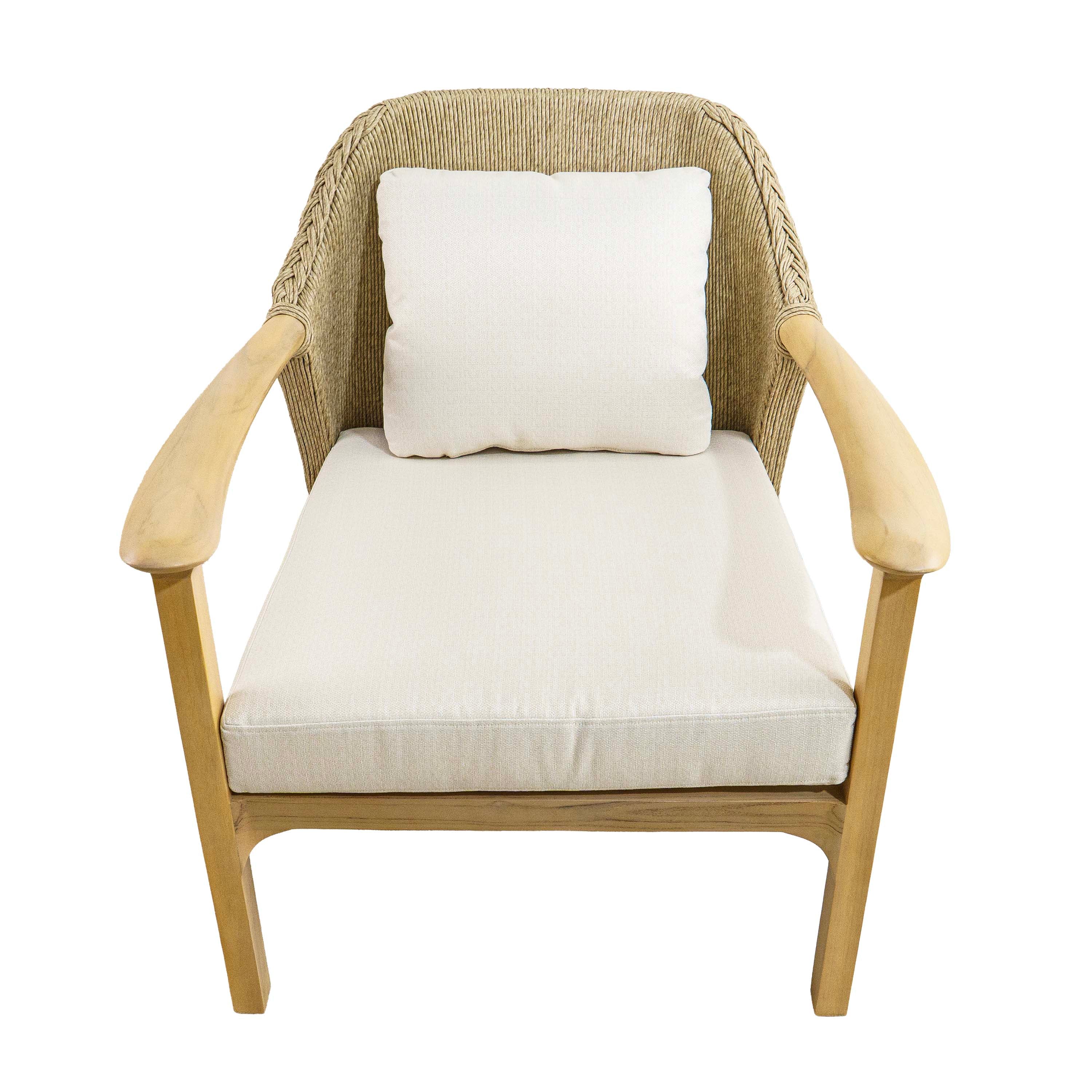 Euston Teak Single Seater Sofa with cushion