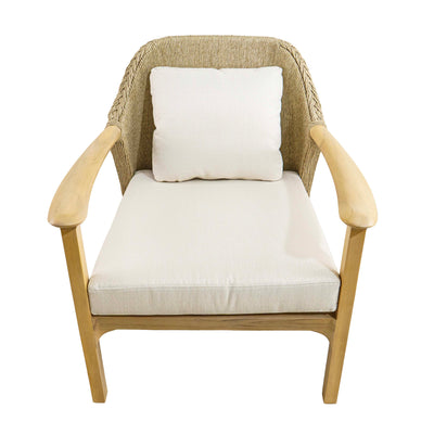 Euston Teak Single Seater Sofa with cushion