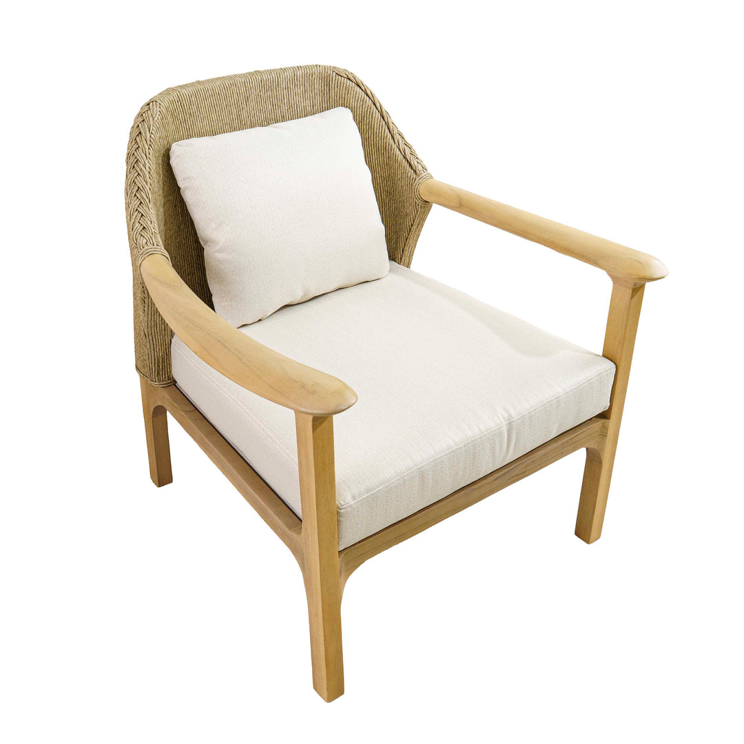 Euston Teak Single Seater Sofa with cushion