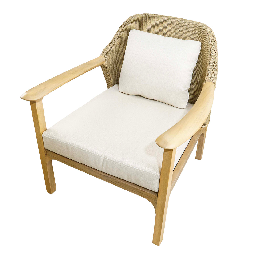 Euston Teak Single Seater Sofa with cushion