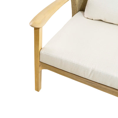 Euston Teak Single Seater Sofa with cushion