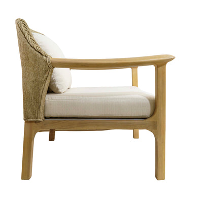 Euston Teak Single Seater Sofa with cushion