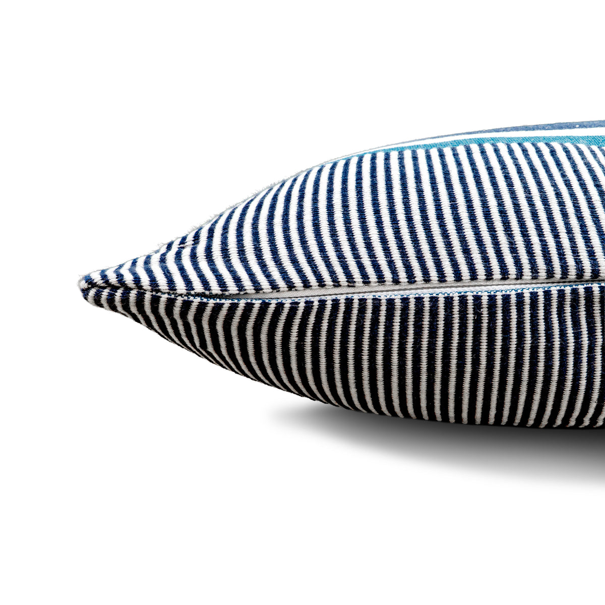 STRIPS CUSHION COVER BLUE MIX