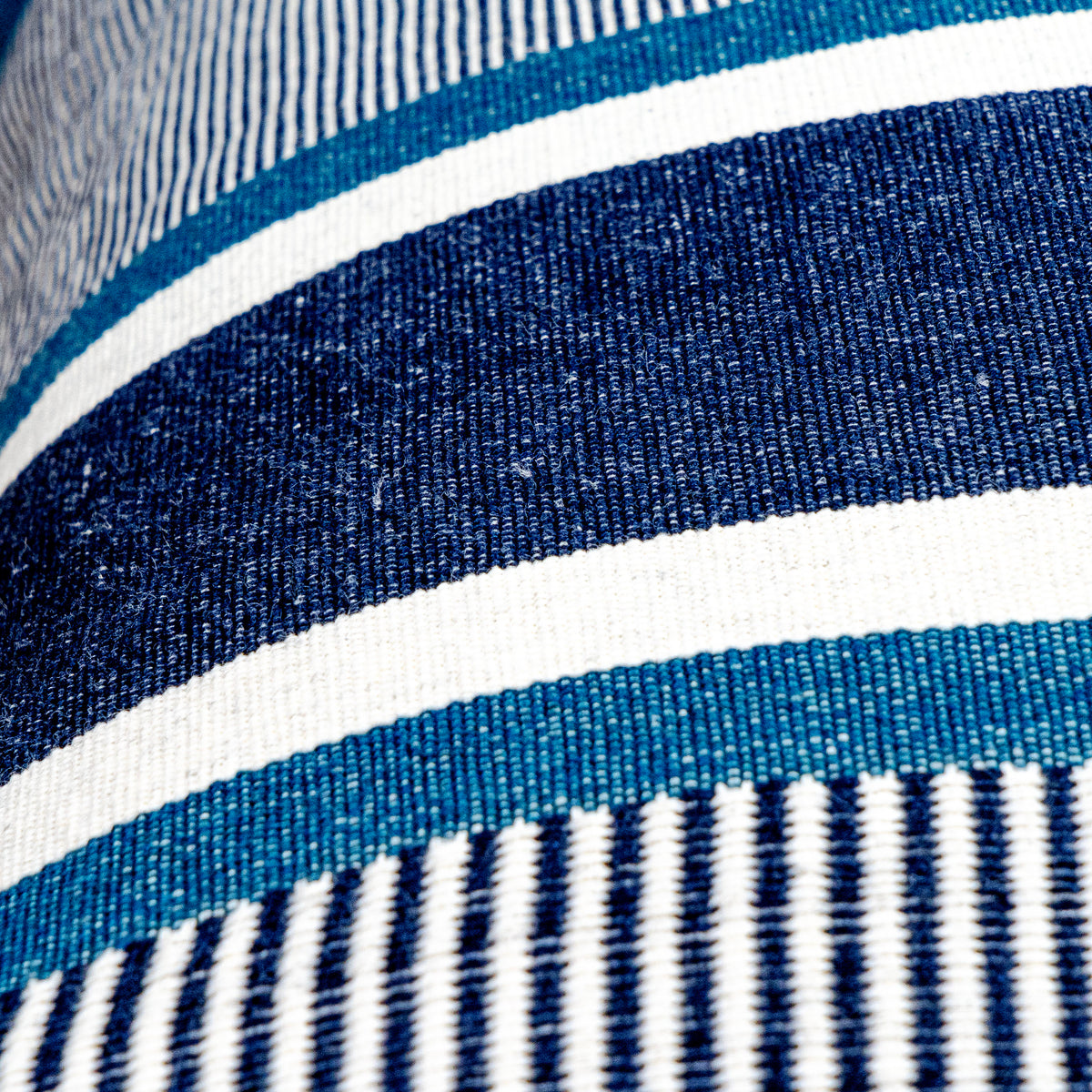 STRIPS CUSHION COVER BLUE MIX