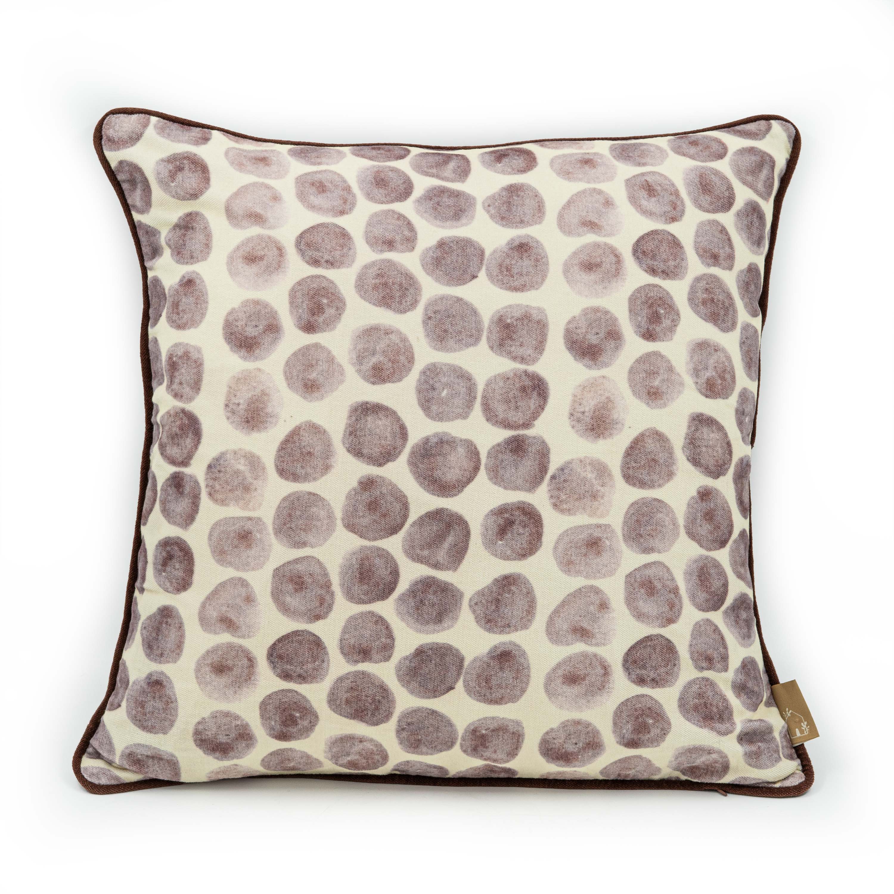 Polka Dot Lavender Velvet Cushion Cover