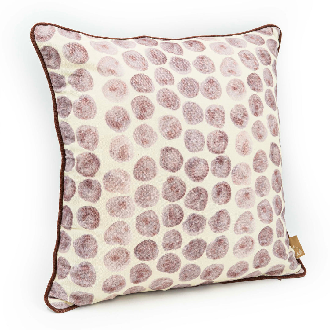 Polka Dot Lavender Velvet Cushion Cover