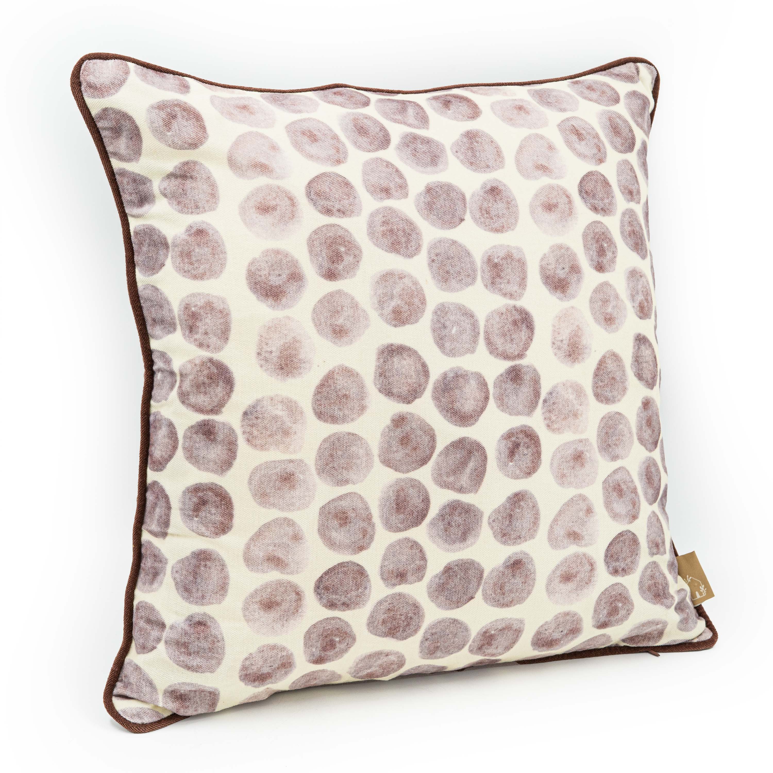 Polka Dot Lavender Velvet Cushion Cover