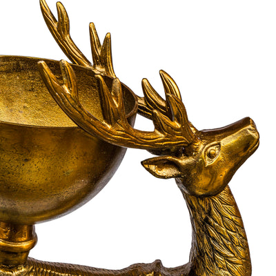 Deer Sculpture With Bowl