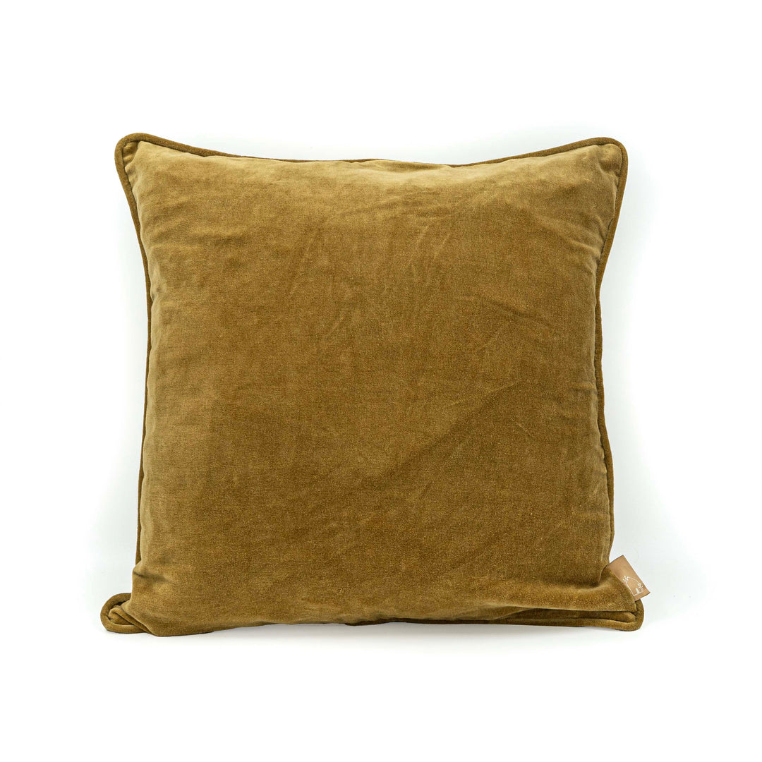 Deep Ochre Velvet Cushion Cover