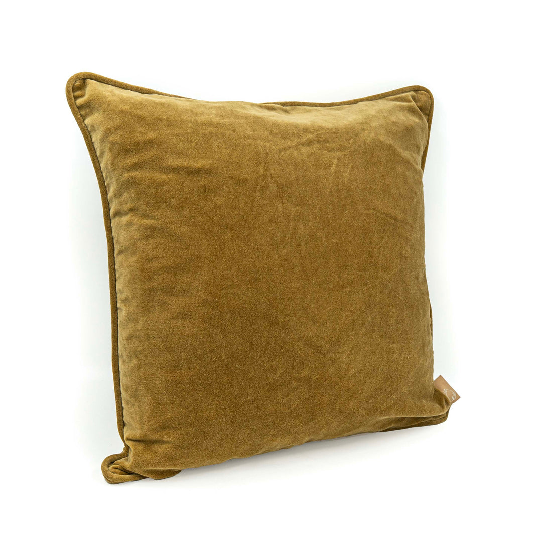Deep Ochre Velvet Cushion Cover