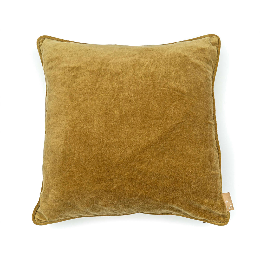Deep Ochre Velvet Cushion Cover