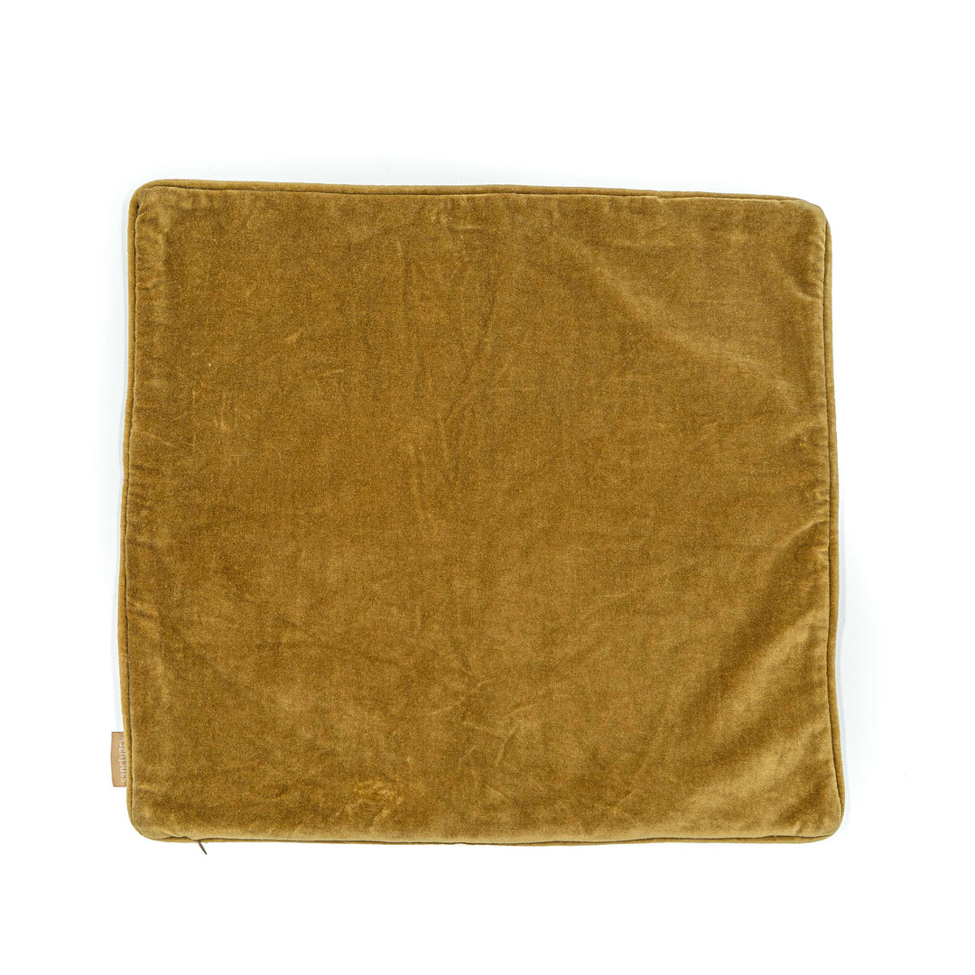 Deep Ochre Velvet Cushion Cover
