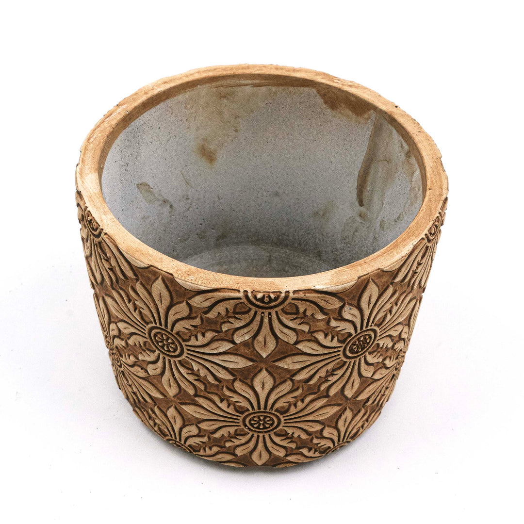 Akkay White Cement Pot