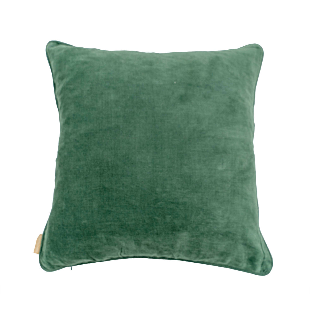 Bloom Olive Velvet Cushion Cover