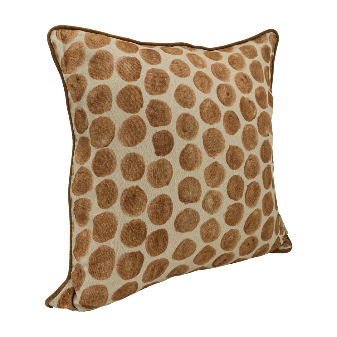 Polka Dot Caramel Velvet Cushion Cover