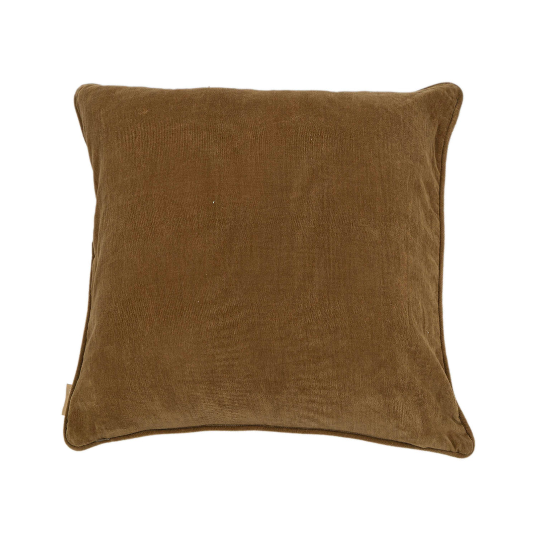 Polka Dot Caramel Velvet Cushion Cover
