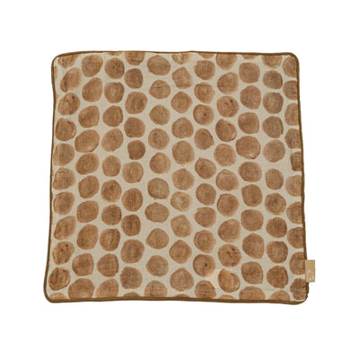 Polka Dot Caramel Velvet Cushion Cover