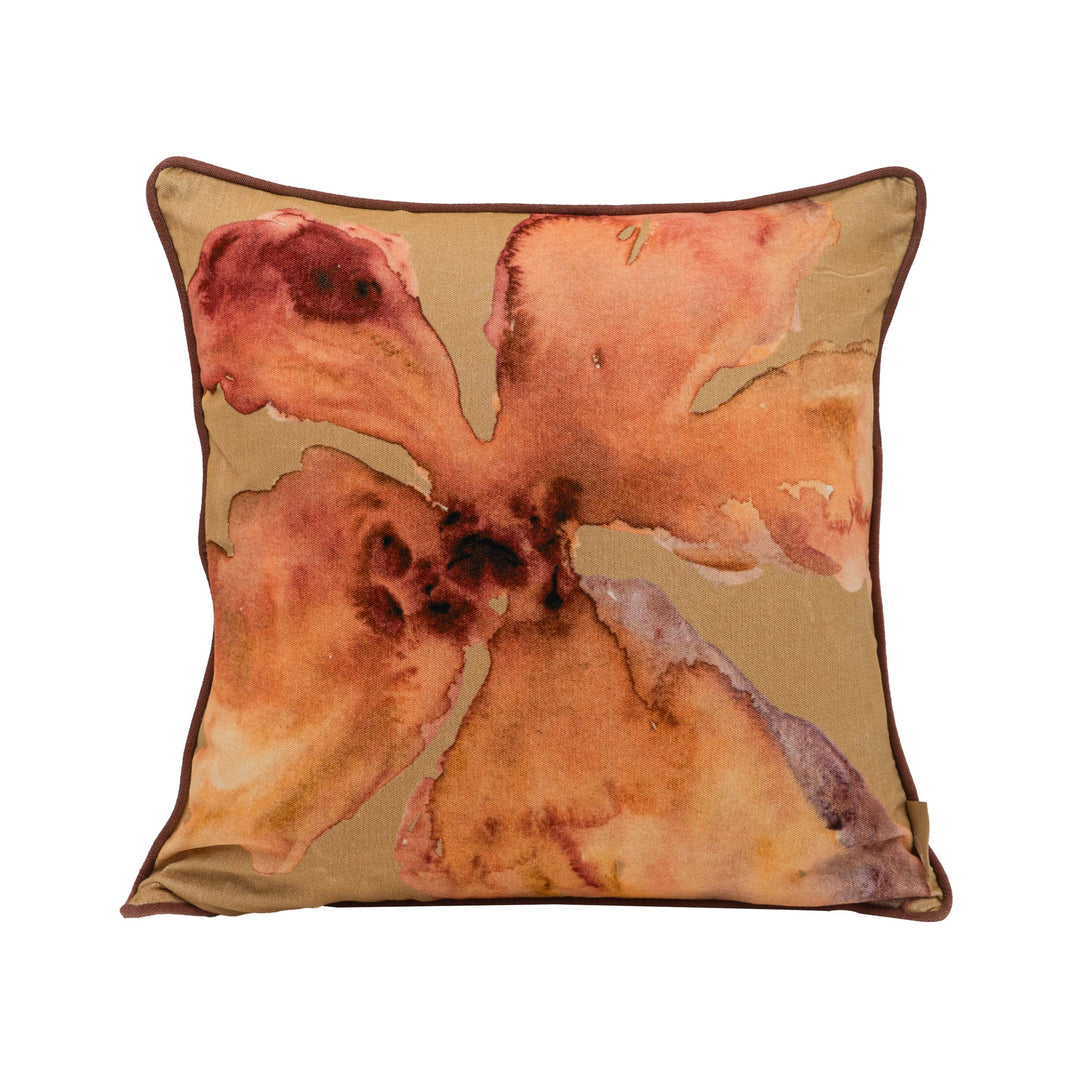 Bloom Ochre Velvet Cushion Cover