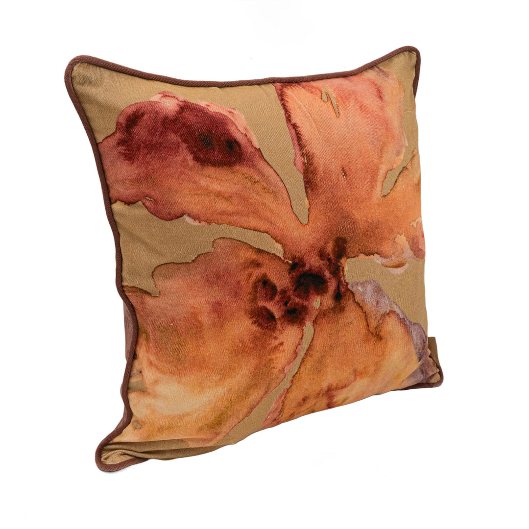 Bloom Ochre Velvet Cushion Cover