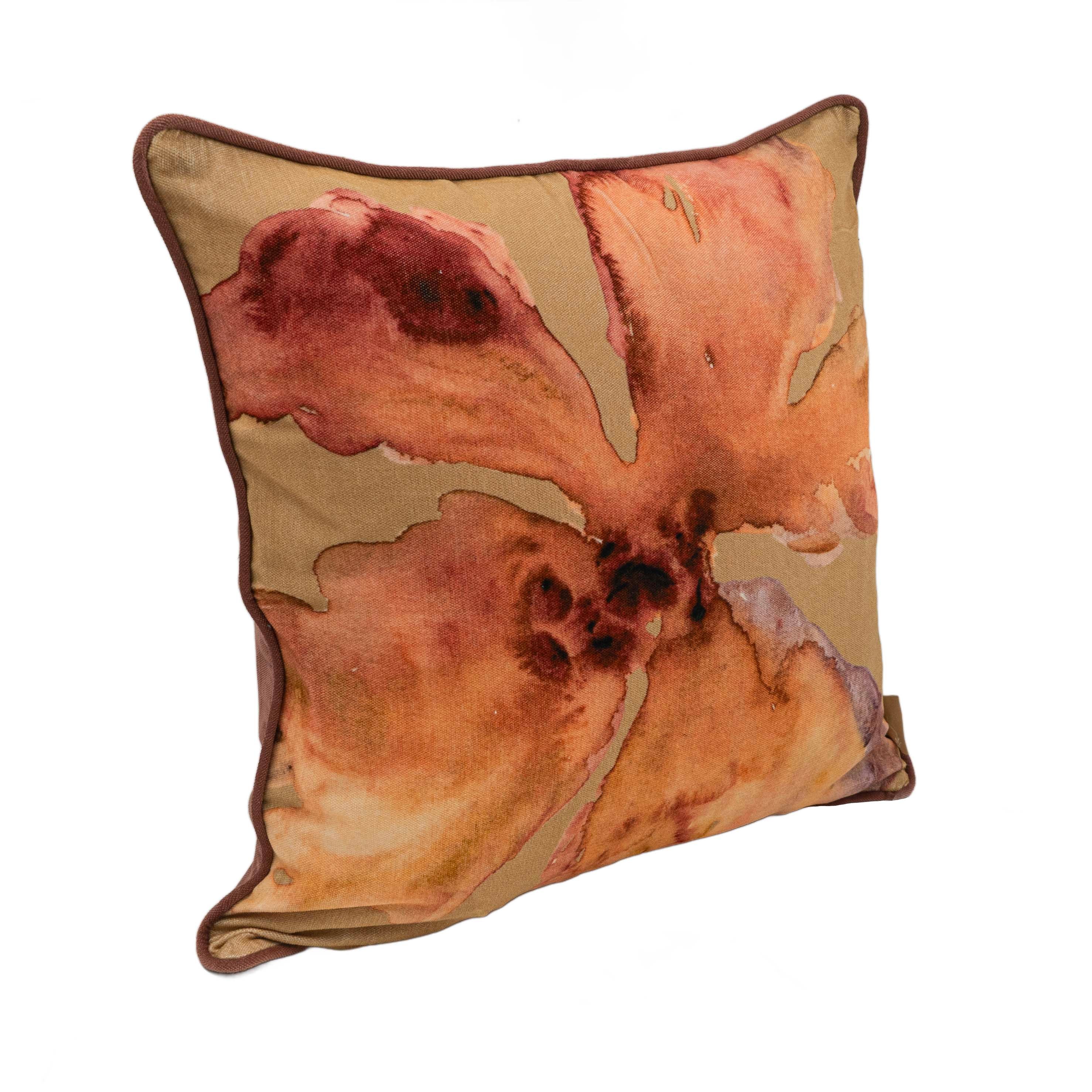 Bloom Ochre Velvet Cushion Cover