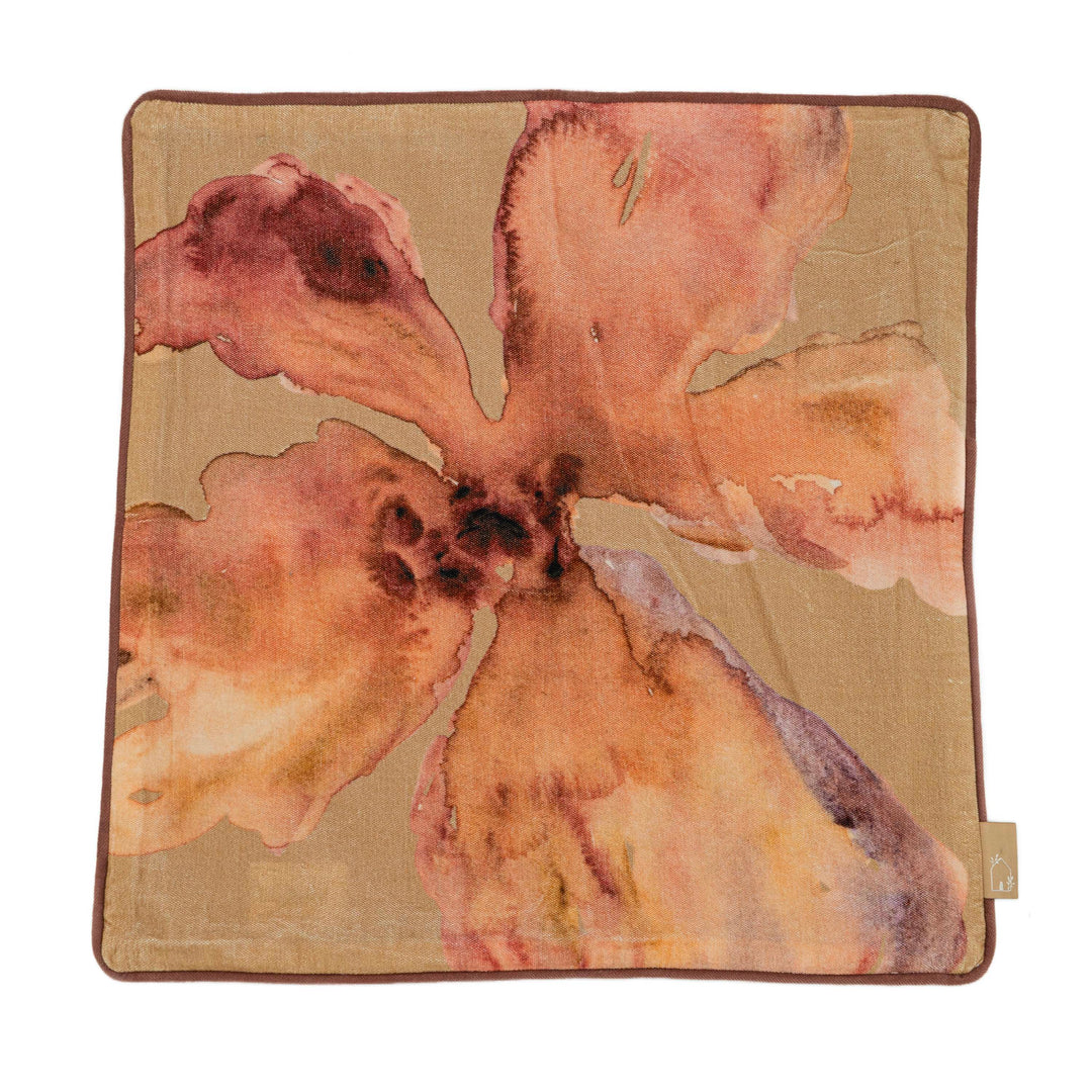 Bloom Ochre Velvet Cushion Cover
