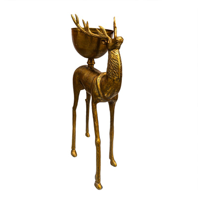 Deer Sculpture With Bowl