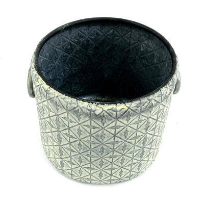 Sarah Oxidised Metal Planter