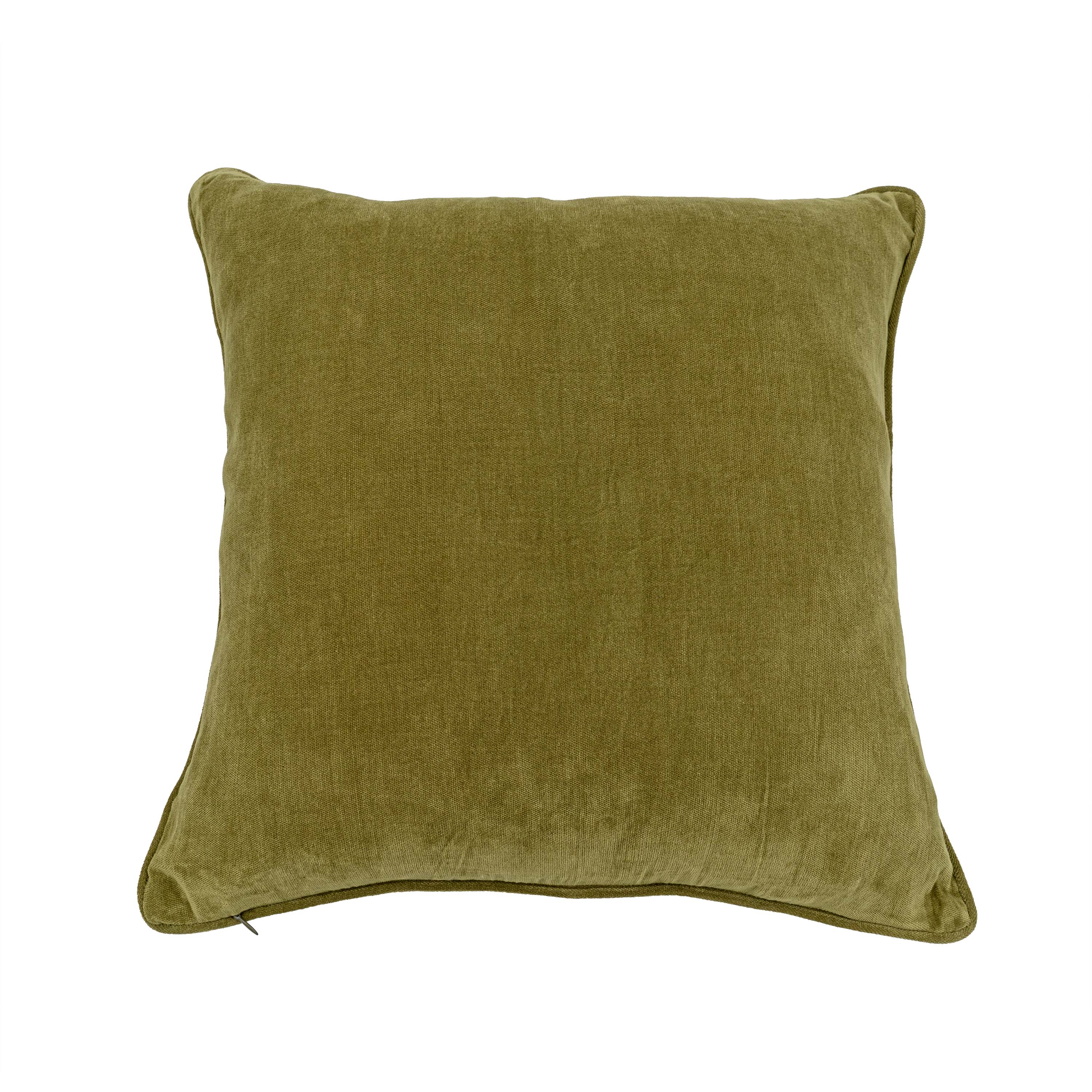 Polka Dot Olive Velvet Cushion Cover