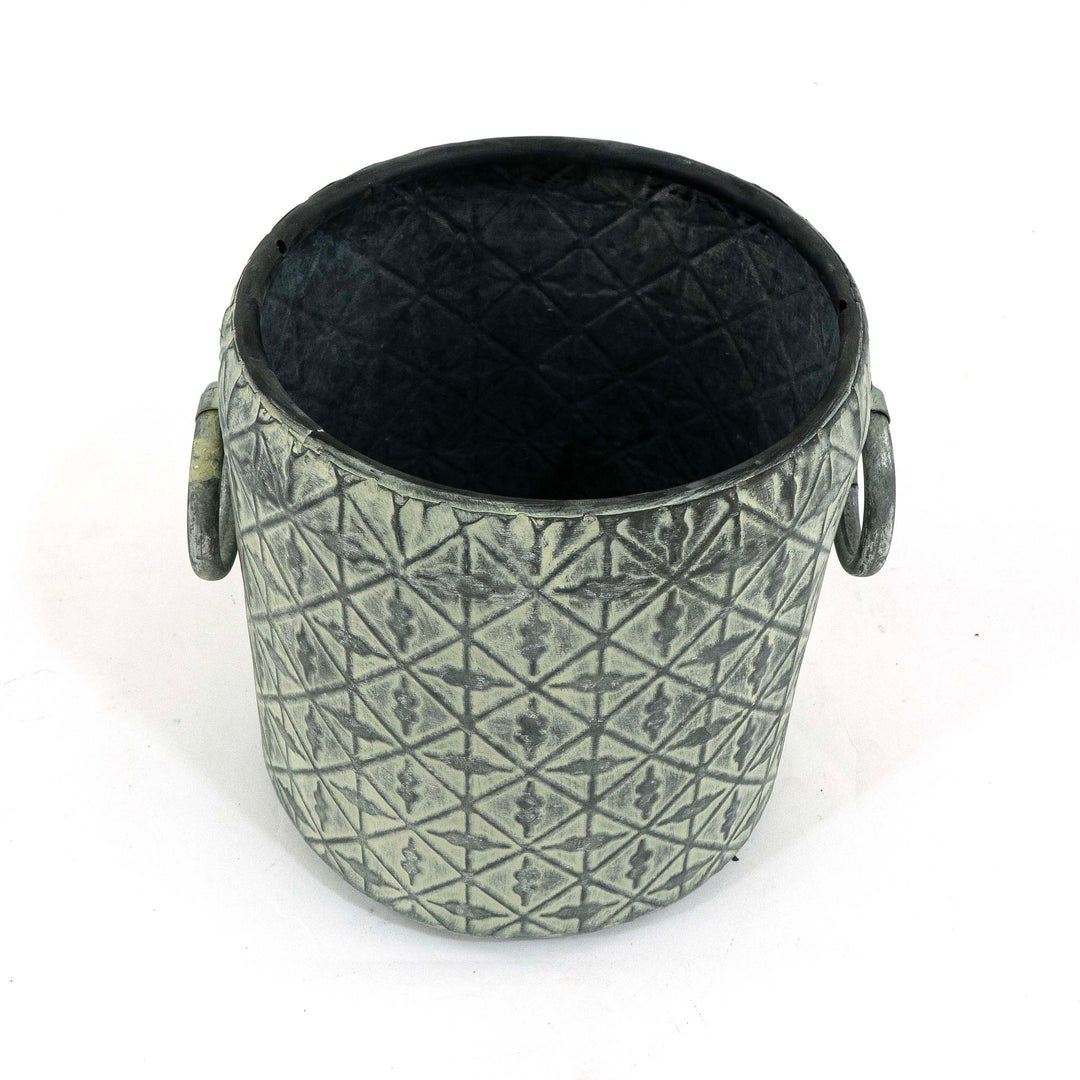 Sarah Oxidised Metal Planter