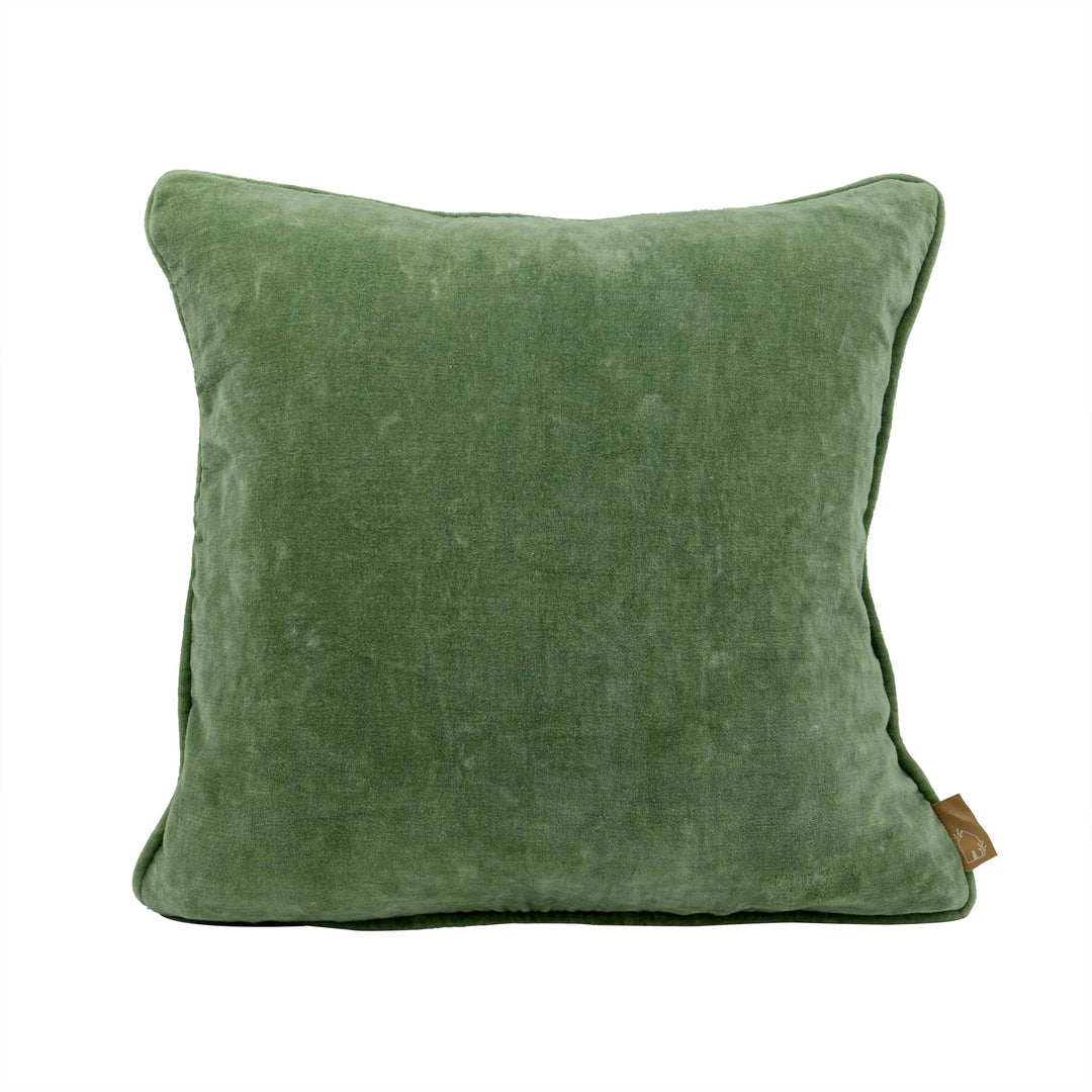 Celadon Green Velvet Cushion Cover