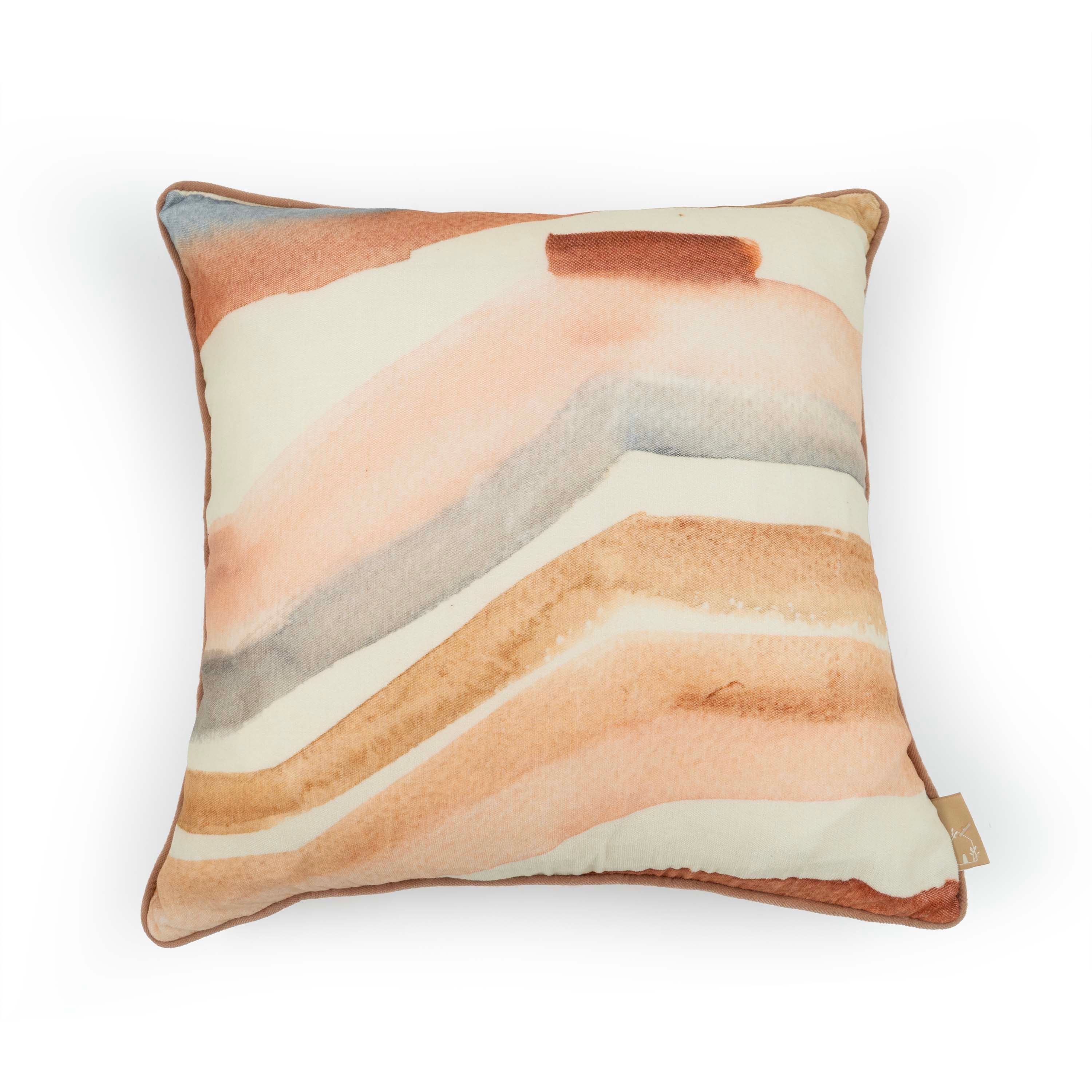 Flow Blush Velvet Cushion Cover