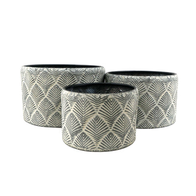 Sarah Oxidized Wide Metal Planter