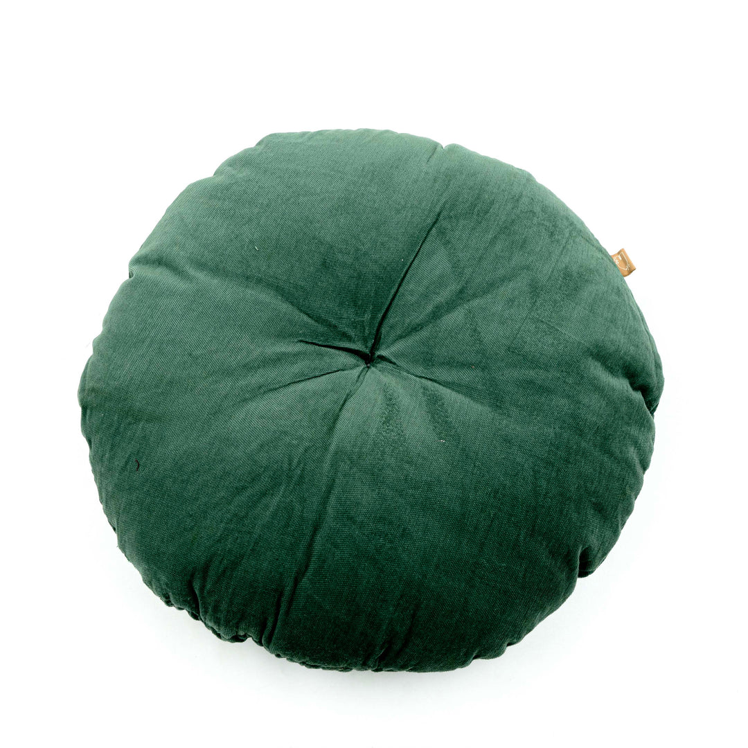 Cuddle Eucalyptus Velvet Round Cushion