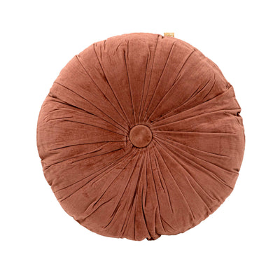 Cuddle Rhubarb Velvet Round Cushion