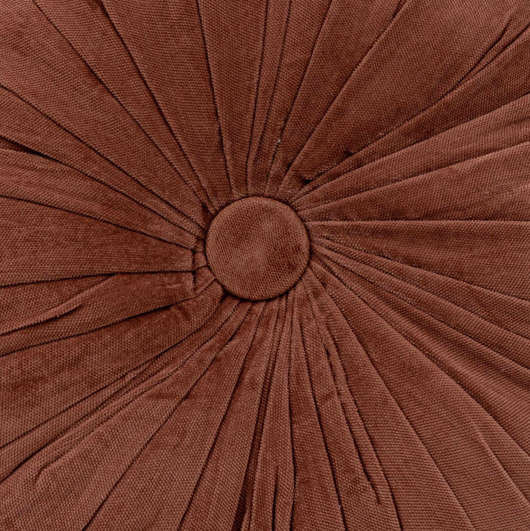 Cuddle Rhubarb Velvet Round Cushion