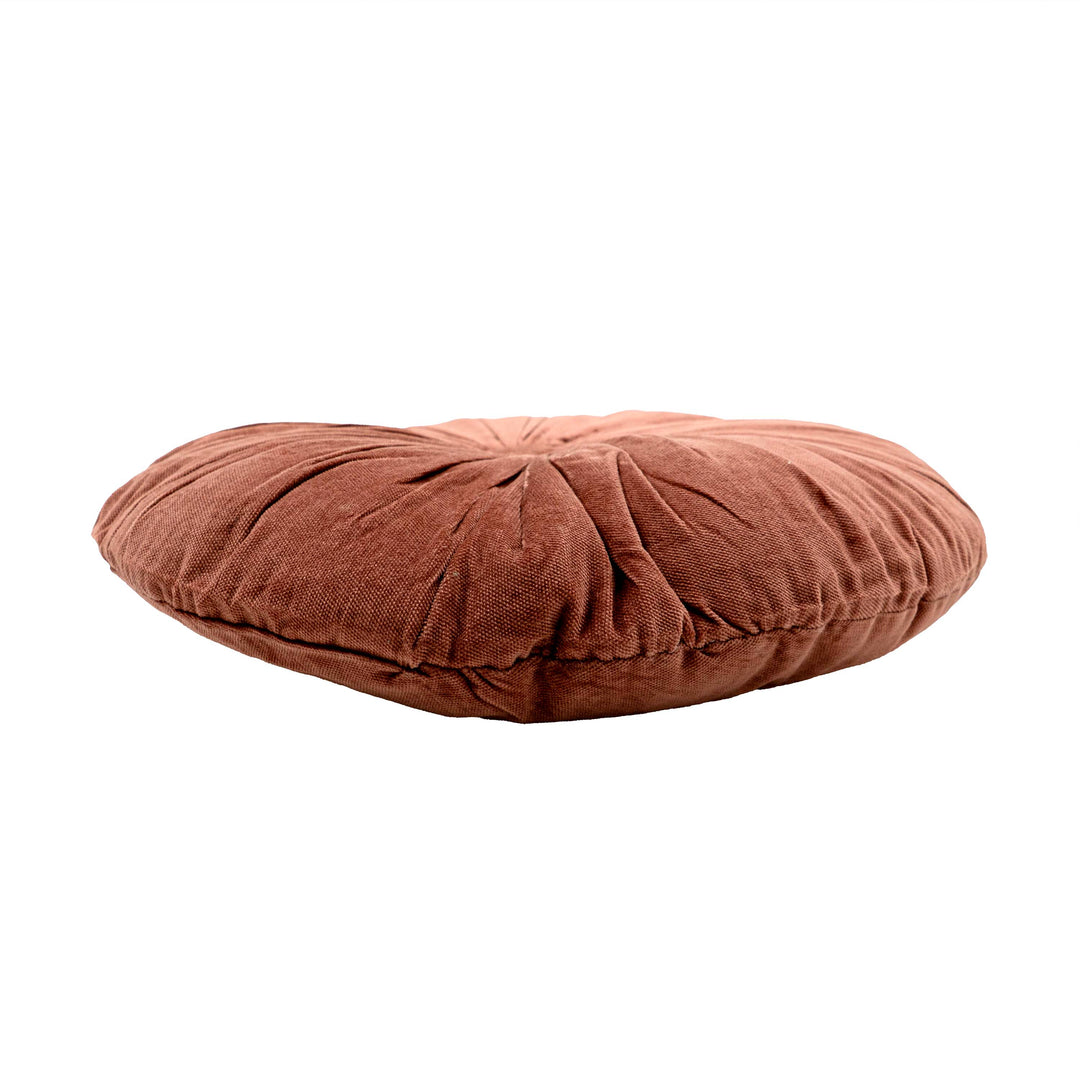 Cuddle Rhubarb Velvet Round Cushion