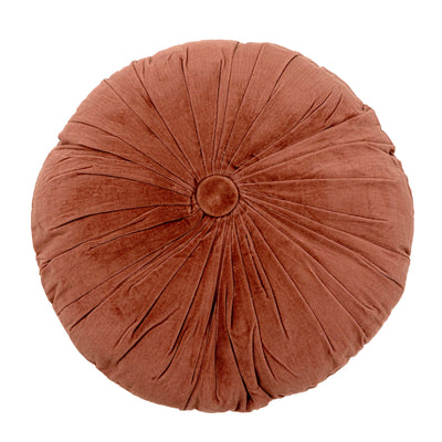 Cuddle Rhubarb Velvet Round Cushion