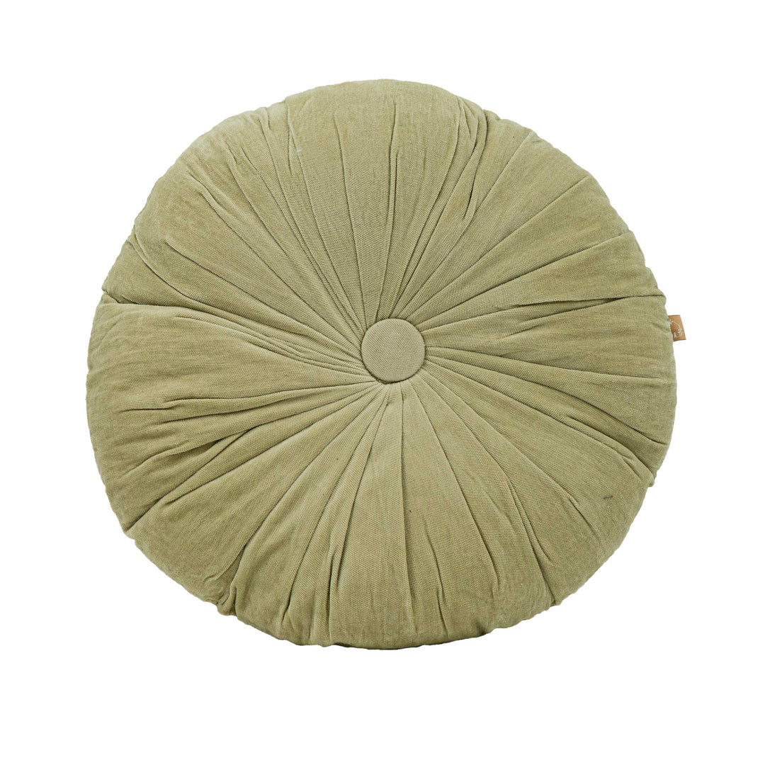 Cuddle Sage Velvet Round Cushion