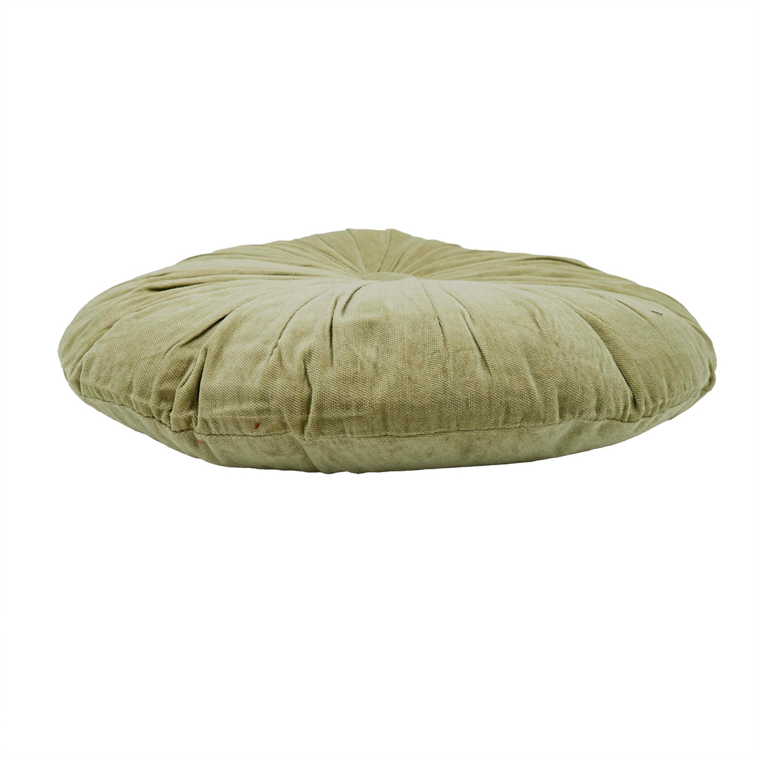 Cuddle Sage Velvet Round Cushion