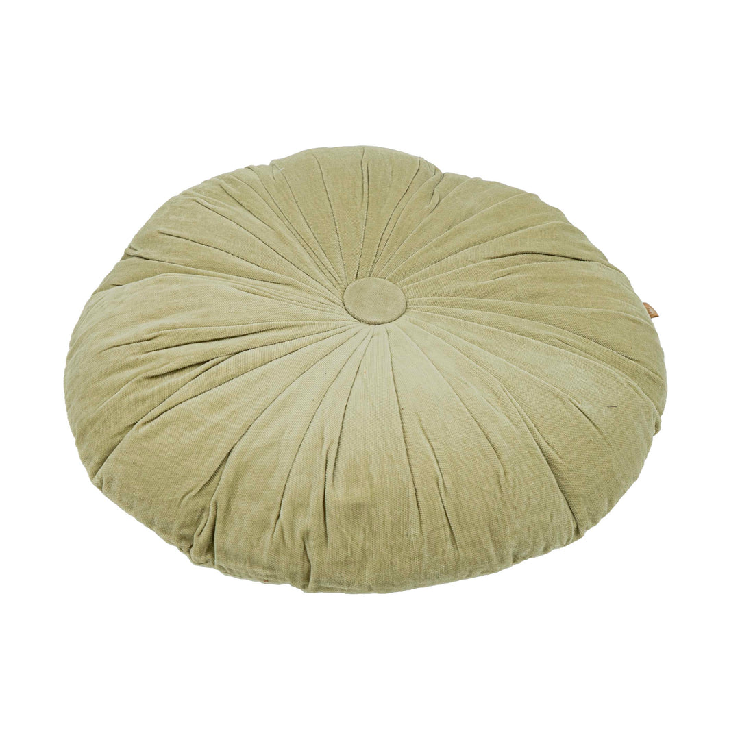 Cuddle Sage Velvet Round Cushion