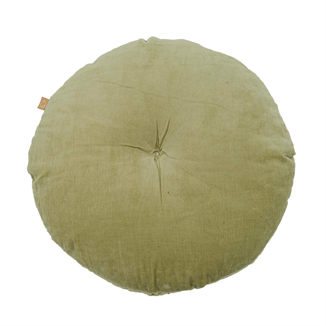 Cuddle Sage Velvet Round Cushion