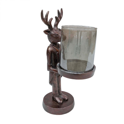 Fox Man Hurricane Candle Holder