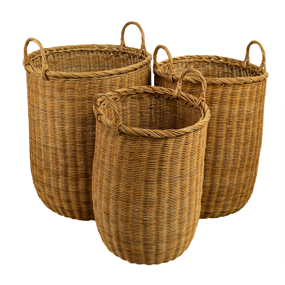 Rattan Round Laundry Basket