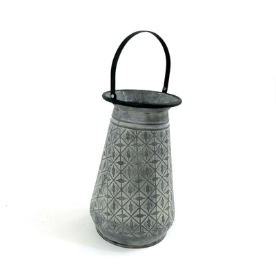 Gloria Metal Oxidized Vase With Holder