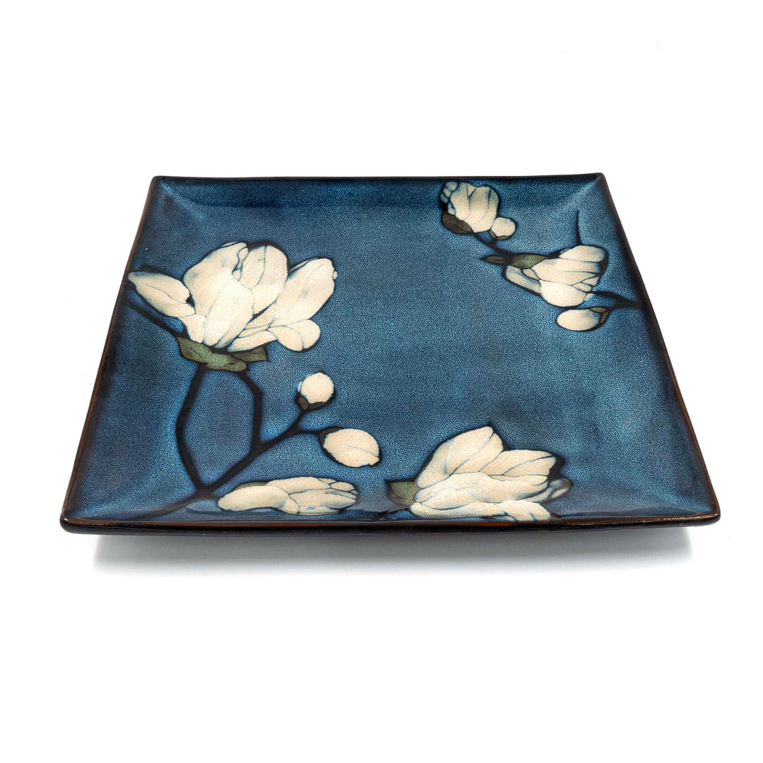 Floral Print Ceramic Square Plate