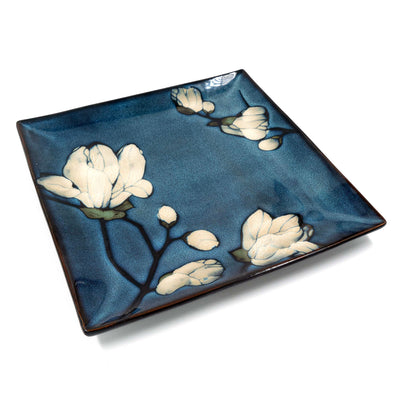 Floral Print Ceramic Square Plate