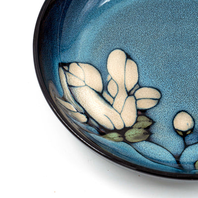 Floral Print Ceramic Oval Plate