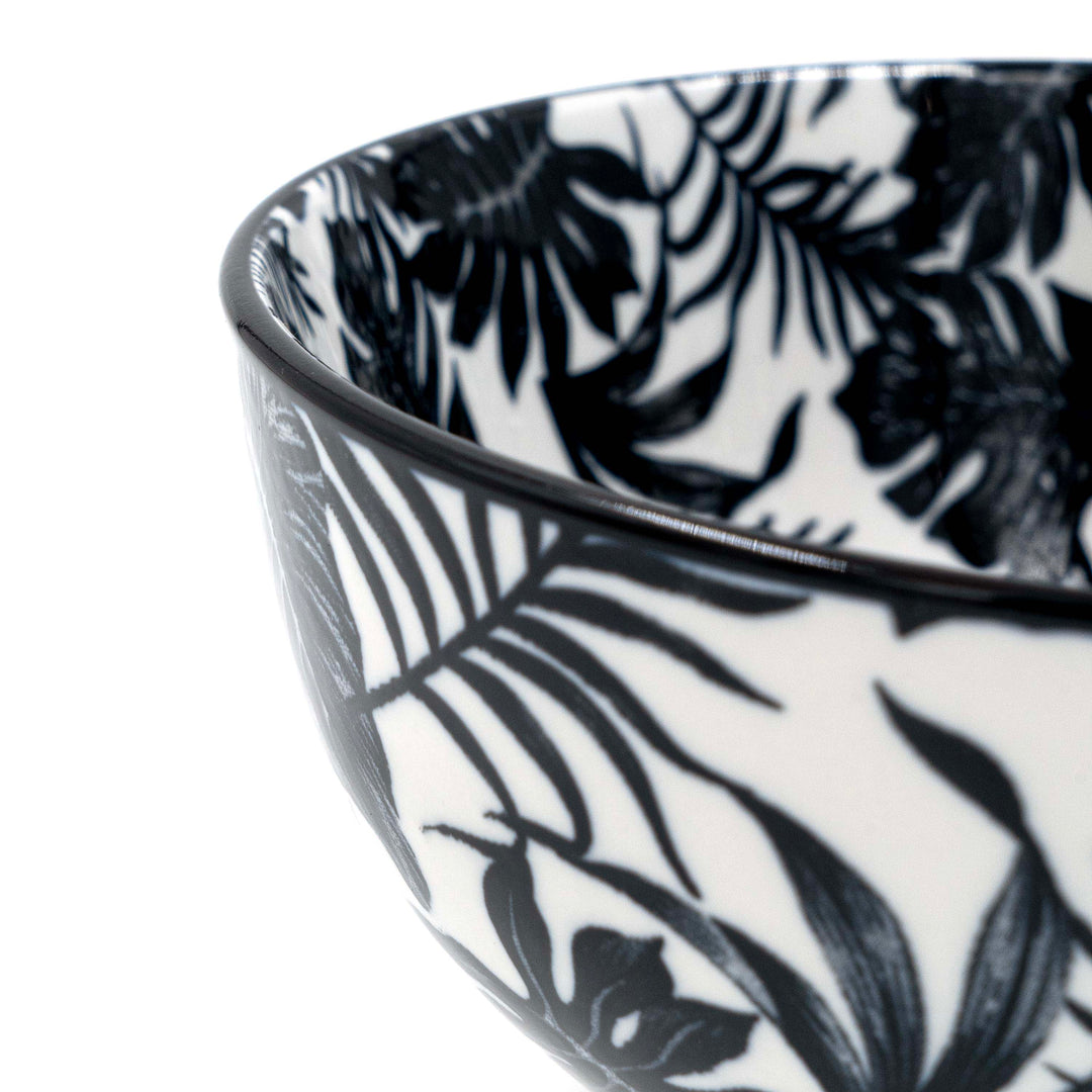 Leaf Print Ceramic Bowl