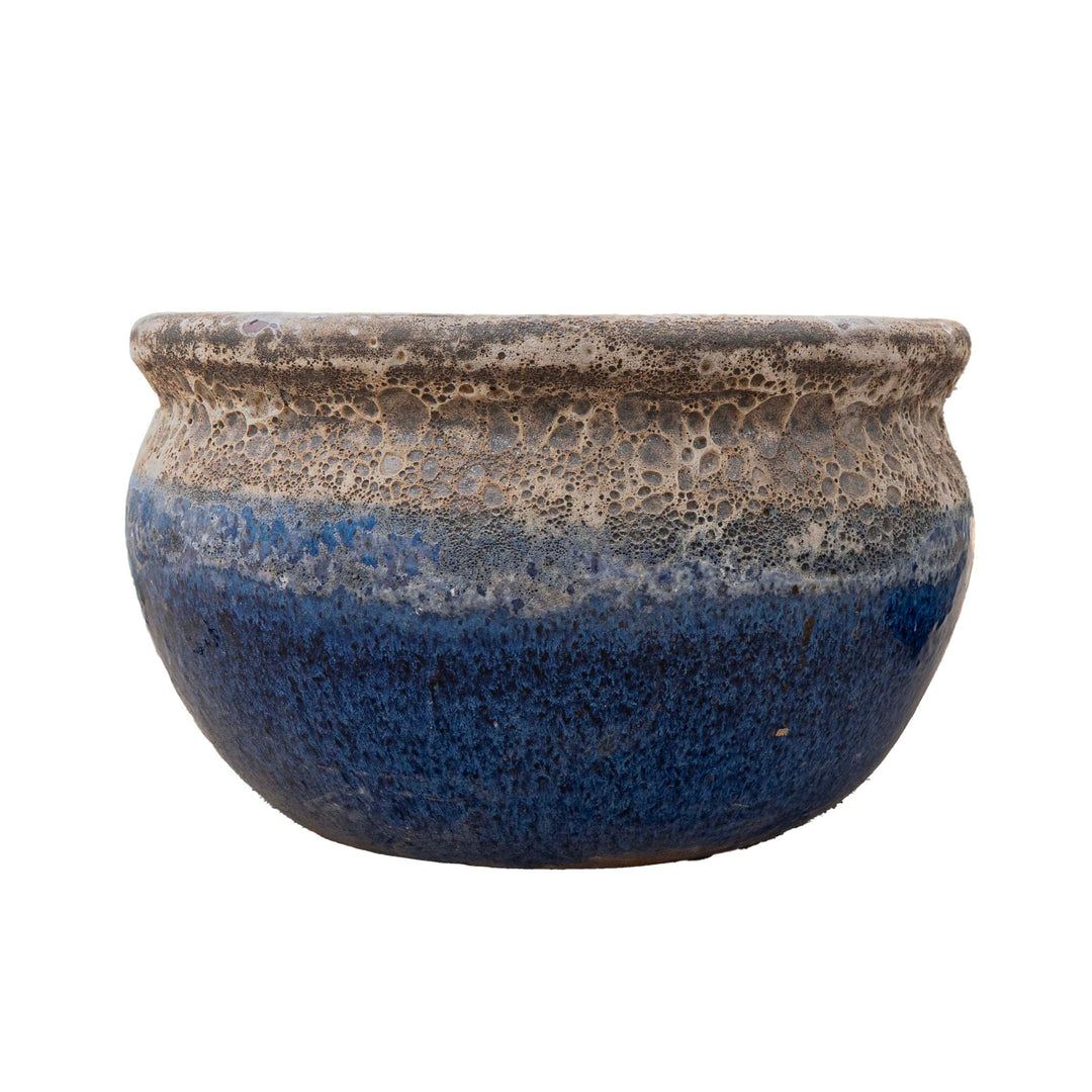 Vetle Pot - White Blue