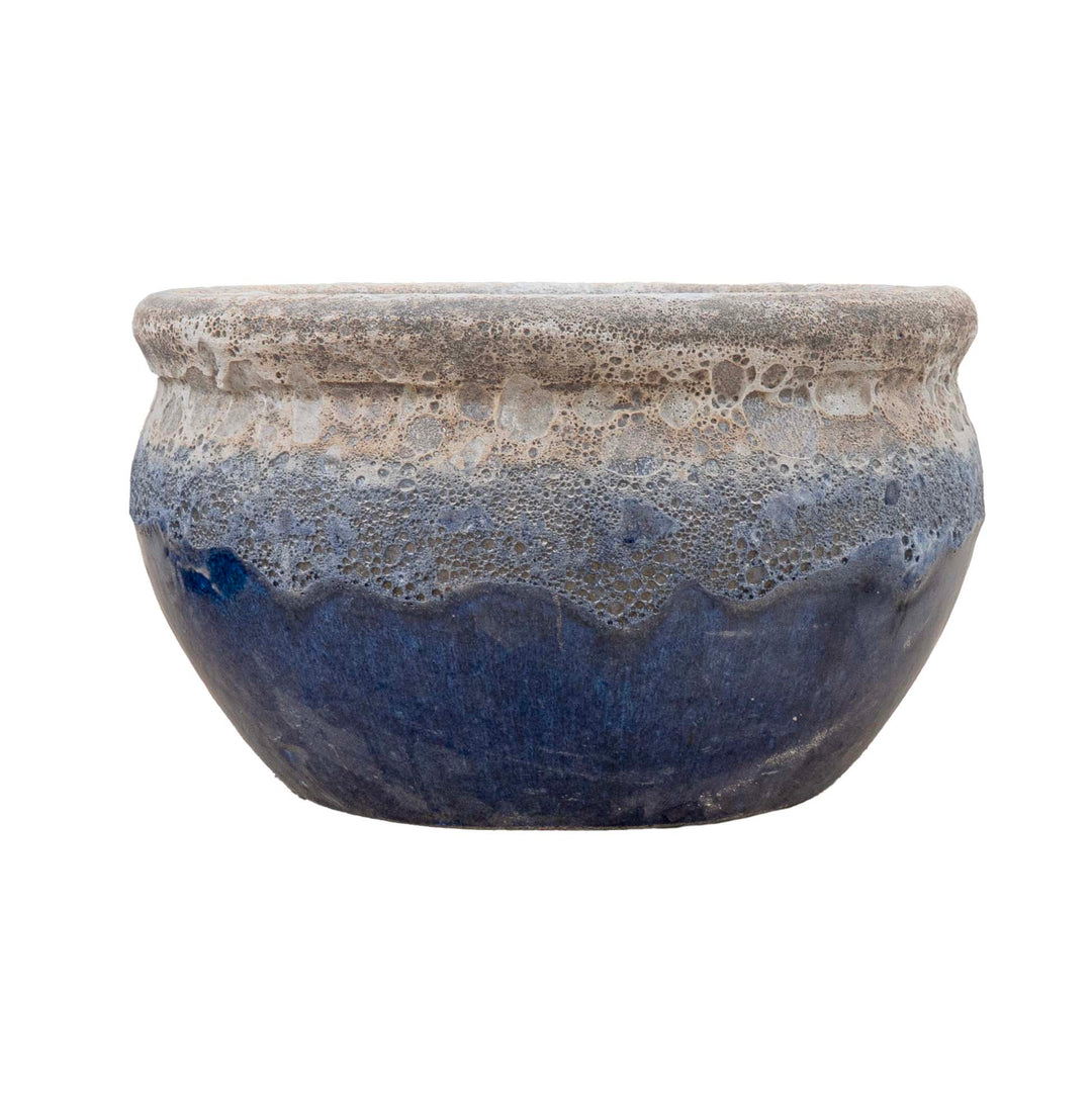 Vetle Pot - White Blue